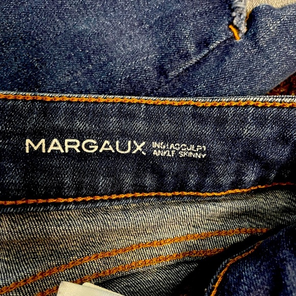 DL 1961 Margaux Instasculpt Mid Rise Ankle Skinny Jeans Frayed Angle Hem Size 29 - Picture 13 of 15